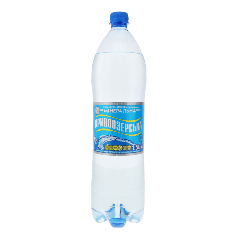 Вода мінеральна КРИВООЗЕРСЬКА, сильногазована, 1,5л